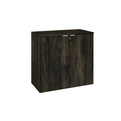 Armário Baixo Com 02 Portas 75x80x42cm Wlab80 Carvalho Dark Branco