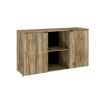 Armário Baixo Com 02 Portas E Nicho 75x135x42cm Wlab135 Carvalho Preto