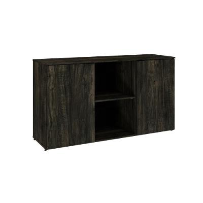 Armário Baixo Com 02 Portas E Nicho 75x135x42cm Wlab135 Carvalho Dark Preto