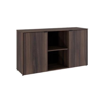 Armário Baixo Com 02 Portas E Nicho 75x135x42cm Wlab135 Nogal Preto