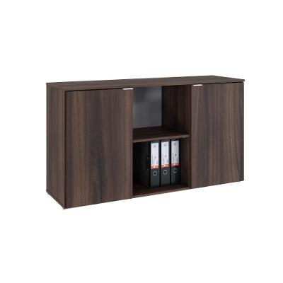 Armário Baixo Com 02 Portas E Nicho 75x135x42cm Wlab135 Nogal Branco