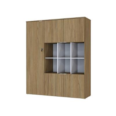 Armário Alto Com nichos E 05 Portas 161,5x135x42cm Wlan135 Vermont Oak - Branco
