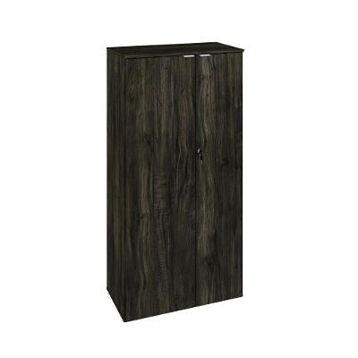 Armário Alto Fechado Com 02 Portas 161,5x80x42cm Wlaf80 Carvalho Dark - Branco