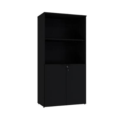 Armário Alto Estante Com 02 Portas 161,5x80x42cm Wlae80 Preto Tx