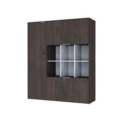 Armário Alto Com nichos E 05 Portas 161,5x135x42cm Wlan135 Terracota - Branco