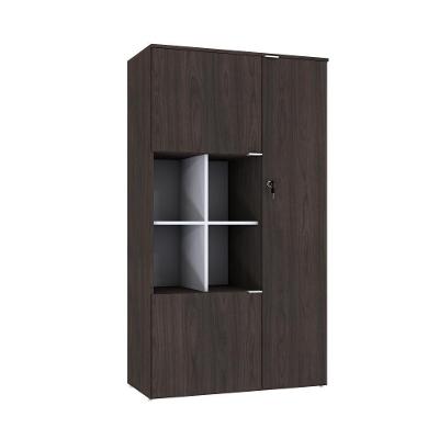 Armário Alto Com nicho E 03 Portas 161,5x90x42cm Wlan90 Terracota - Branco