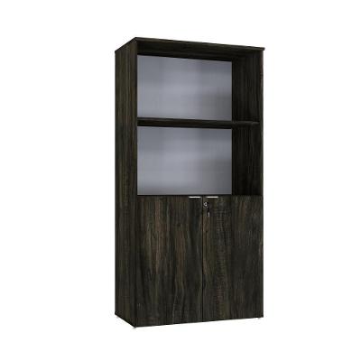 Armário Alto Estante Com 02 Portas 161,5x80x42cm Wlae80 Carvalho Dark - Branco