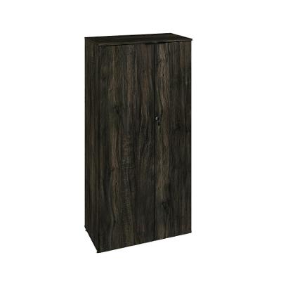 Armário Alto Fechado Com 02 Portas 161,5x80x42cm Wlaf80 Carvalho Dark - Preto