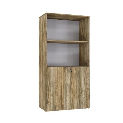 Armário Alto Estante Com 02 Portas 161,5x80x42cm Wlae80 Carvalho - Branco