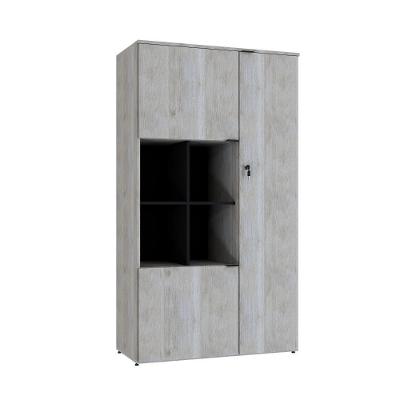 Armário Alto Com nicho E 03 Portas 161,5x90x42cm Wlan90 Snow - Preto