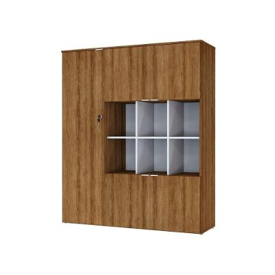 Armário Alto Com nichos E 05 Portas 161,5x135x42cm Wlan135 Lâmina Mel - Branco
