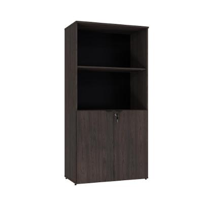 Armário Alto Estante Com 02 Portas 161,5x80x42cm Wlae80 Terracota - Preto