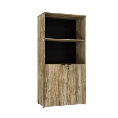 Armário Alto Estante Com 02 Portas 161,5x80x42cm Wlae80 Carvalho - Preto