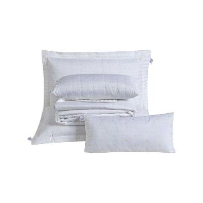 Kit Cobre Leito Casal Padrão 7 Peças Bordado Urbany Hipercal 400 Fios 100% Poliéster - Branco