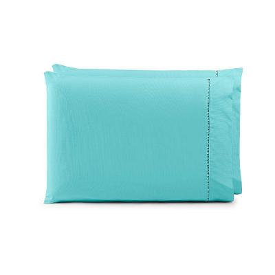 Par De Fronhas 70cm X 50cm 2 Peças Paris Percal 150 Fios 100% Algodão - Verde Tiffany