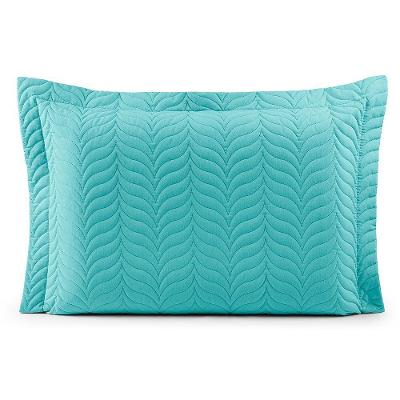 Porta Travesseiro Avulso 70cm X 50cm Com Debrum 1 Peça Paris Matelado Percal 150 Fios 100% Algodão - Verde Tiffany