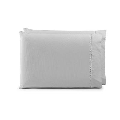 Par De Fronhas 70cm X 50cm 2 Peças Paris Percal 150 Fios 100% Algodão - Cinza