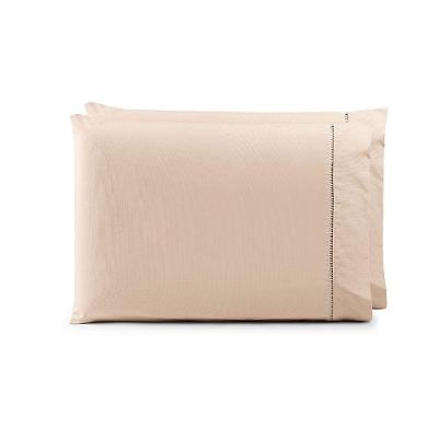 Par De Fronhas 70cm X 50cm 2 Peças Paris Percal 150 Fios 100% Algodão - Cáqui
