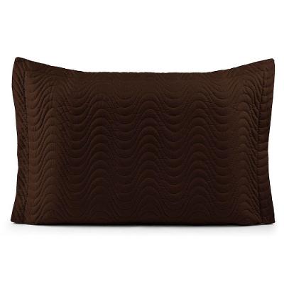 Porta Travesseiro Avulso 70cm X 50cm Com Debrum 1 Peça Laura Matelado Toque 200 Fios 100% Poliéster - Marrom