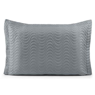 Porta Travesseiro Avulso 70cm X 50cm Com Debrum 1 Peça Laura Matelado Toque 200 Fios 100% Poliéster - Cinza