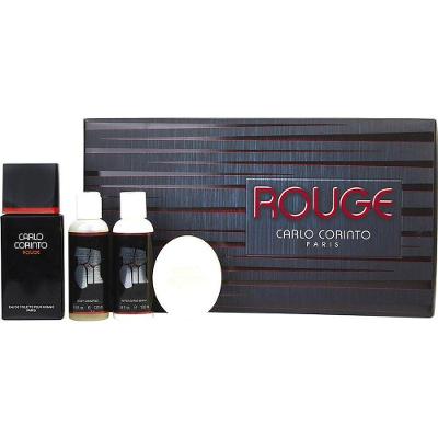 Perfume Masculino Carlo Corinto Rouge Edt Spray 100 ml&pós-barba Balm 115 Sabonete Líquido
