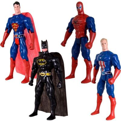 Quarteto Brinquedos Heróis 29cm Liga Da Justiça E Vingadores