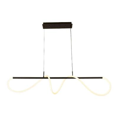 Lustre Pendente Taschibra Organic 250 Led Bivolt Preto 3000k Luz Amarela 15051064