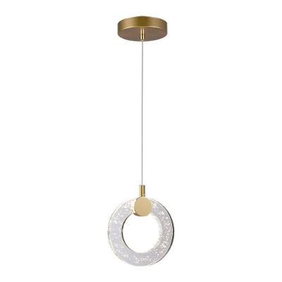 Lustre Pendente Taschibra Ravi Led Bivolt Dourado 3000k Luz Amarela 15051005