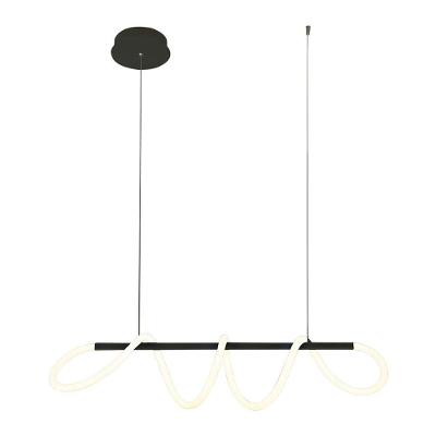 Lustre Pendente Taschibra Zurique Led Bivolt Preto 3000k Luz Amarela 15051076