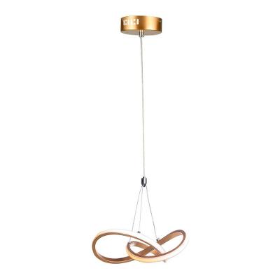 Lustre Pendente Taschibra Dubai Led Bivolt Dourado 3000k Luz Amarela 15050997