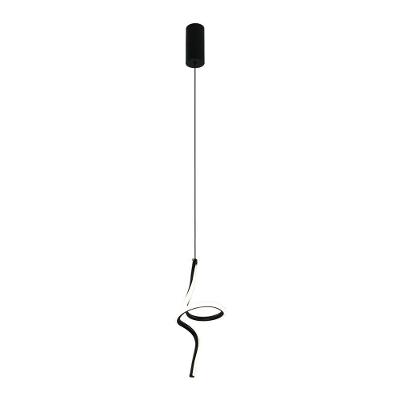 Lustre Pendente Taschibra Cairo Led Bivolt Preto 3000k Luz Amarela 15051081