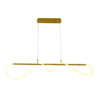 Lustre Pendente Taschibra Organic 250 Led Bivolt Dourado 3000k Luz Amarela 15051065