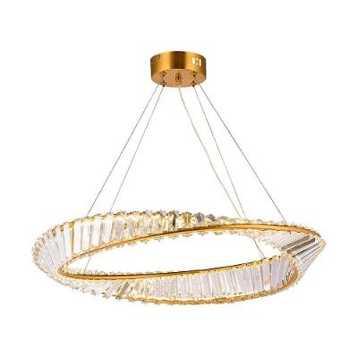 Lustre Pendente Taschibra Revolve Led Bivolt Dourado 3000k Luz Amarela 15051013