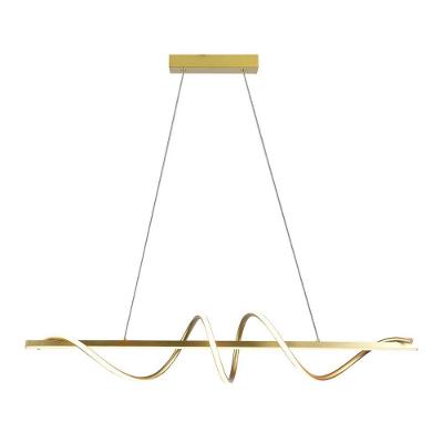 Lustre Pendente Taschibra Union Led Bivolt Dourado 3000k Luz Amarela 15051049