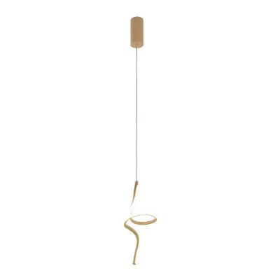 Lustre Pendente Taschibra Cairo Led Bivolt Dourado 3000k Luz Amarela 15051083