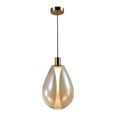 Lustre Pendente Skylight Thunder 4042 G Led Bivolt Dourado / Ambar Sky-4042g