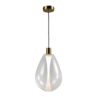 Lustre Pendente Skylight Thunder 4042 G Led Bivolt Dourado / Transparente Ky-4042tg