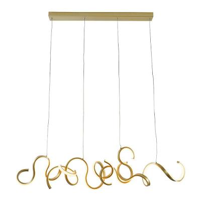 Lustre Pendente Taschibra Toronto Led Bivolt Dourado 3000k Luz Amarela 15051086