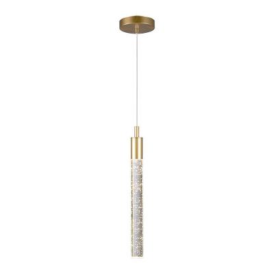 Lustre Pendente Taschibra Zaira Led Bivolt Dourado 3000k Luz Amarela 15051003