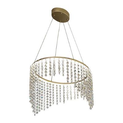 Lustre Pendente Taschibra Magda Led Bivolt Dourado 2700k Luz Amarela 15051099