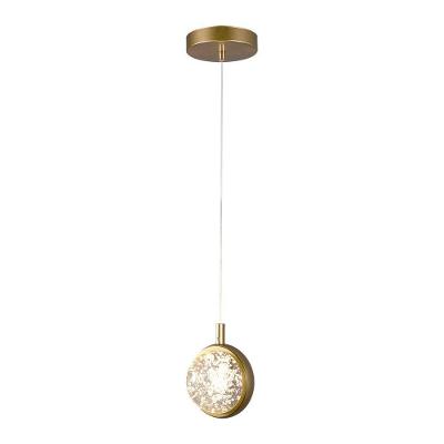 Lustre Pendente Taschibra Celeste Led Bivolt Dourado 3000k Luz Amarela 15051006