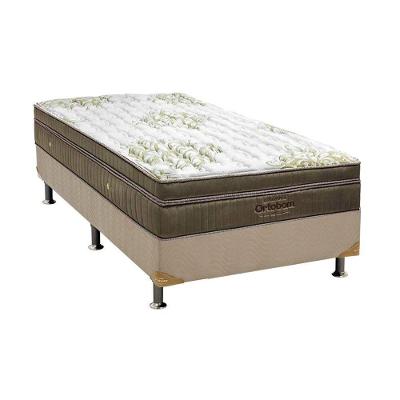 Cama Box Solteiro: Colchão Molas Superpocket Ensacadas Ortobom Gold Ultragel + Base Crc Suede Clean (88x188)