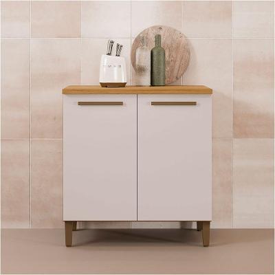 Balcão Ouro Master Tampo Mdf Arte Móveis Cinamomo/ Off White