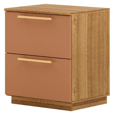 Mesa De Cabeceira 2 Gavetas 50 Cm Dub 50019 Nature Camarim Vlr