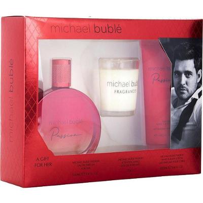 Perfume Feminino Michael Buble Passion Edp Spray 100 ml&loção Corporal Vela