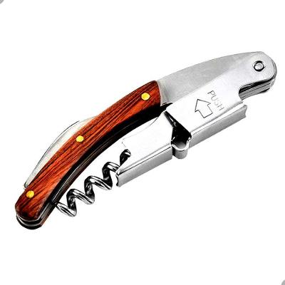 Saca-rolhas Abridor De Vinho Garrafas Profissional Manual Aço Inox 2 Estágios Lorben