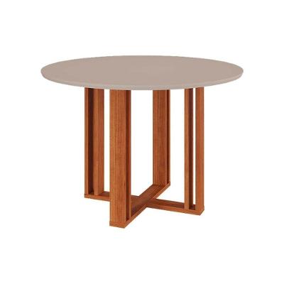 Mesa Para Cozinha Flora Com Tampo Madeirado 93cm Nature Off White Cimol