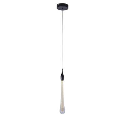 Lustre Pendente Gota Preto 3w 3000k Bivolt Domum