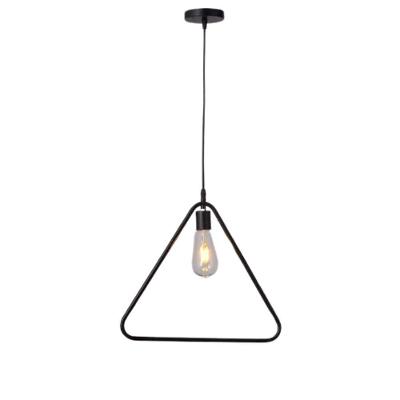 Pendente Triângulo Em Aço Lt-860-402 E27*1 Bivolt Preto