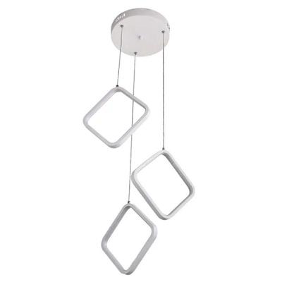 Pendente Modern Geometric Led Dimerizável 0653p 36w Bivolt Branco